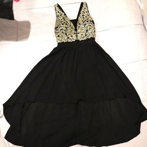 Dillard's Asymmetrical Black Dress